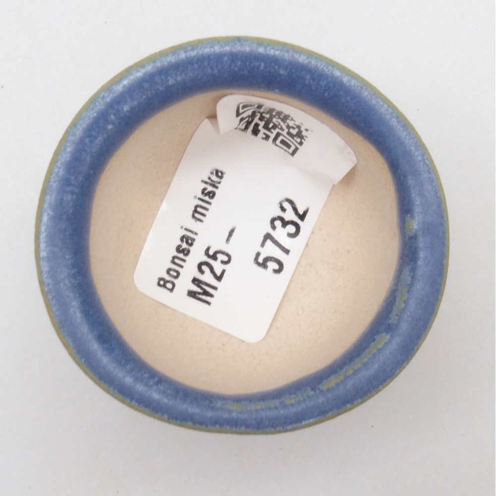 Mini bonsaischaal 4,5 x 4,5 x 3 cm, kleur blauw