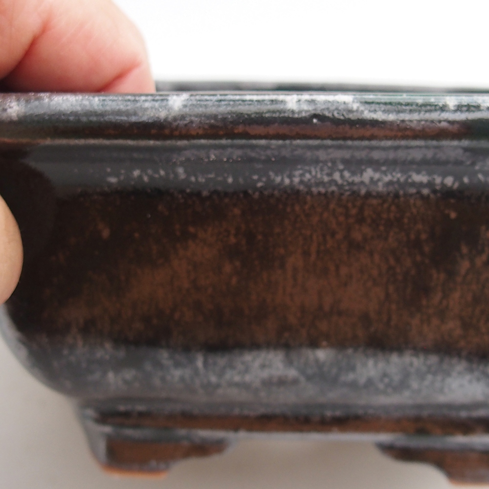 Bonsaischaal van keramiek 23 x 21 x 7,5 cm, groen