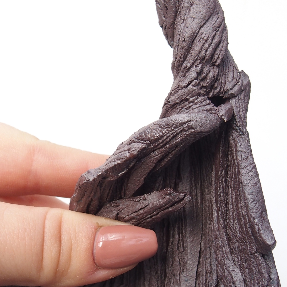 Keramische schelp 10 x 8 x 13,5 cm , metaalkleur