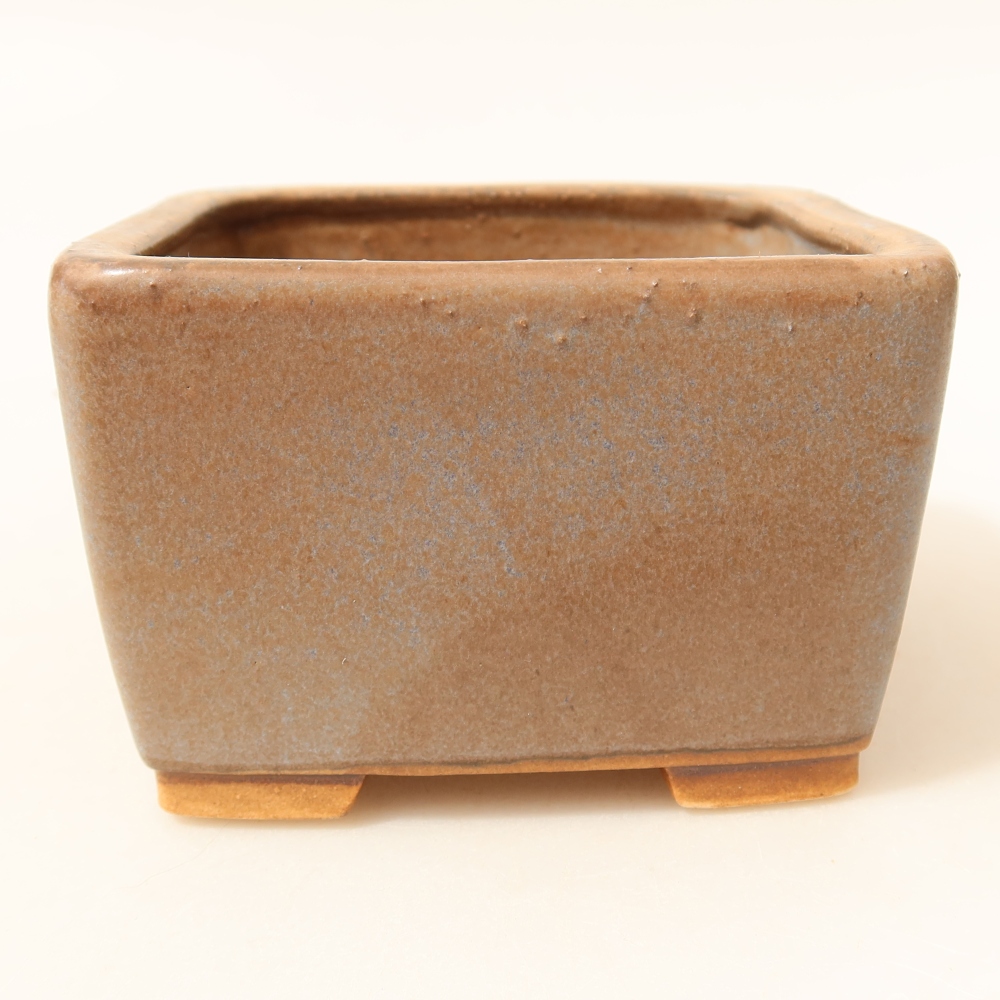 Keramische bonsaipot 10,5 x 10,5 x 7 cm, kleur: blauw