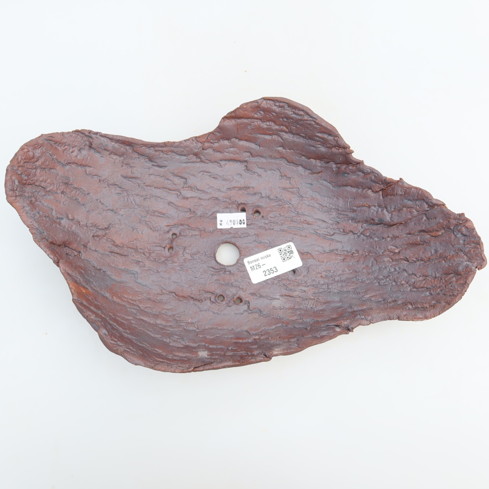 Keramische schaal  31,5 x 19,5 x 7,5 cm, kleur bruin