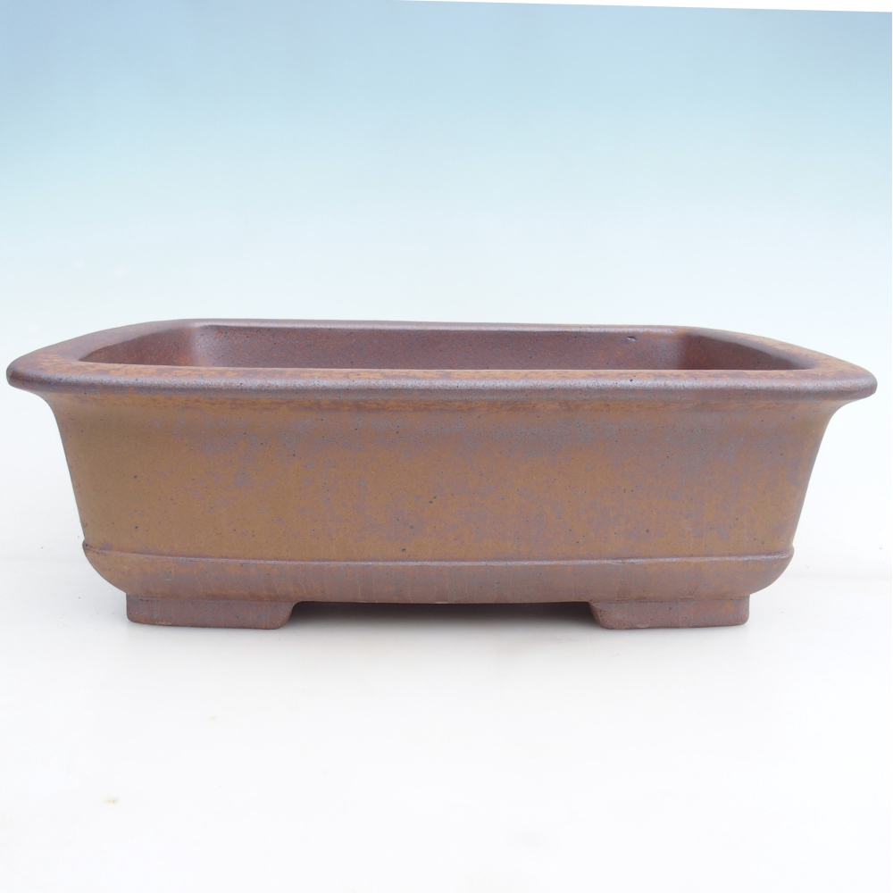 Bonsaischaal van keramiek 37 x 28 x 12 cm, metaalkleur