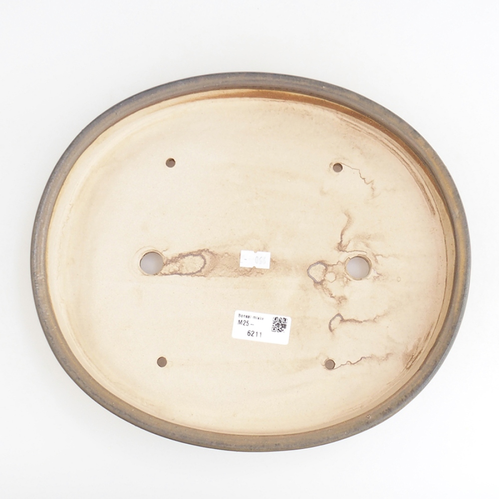 Bonsaischaal van keramiek 30 x 26 x 4 cm, bruin