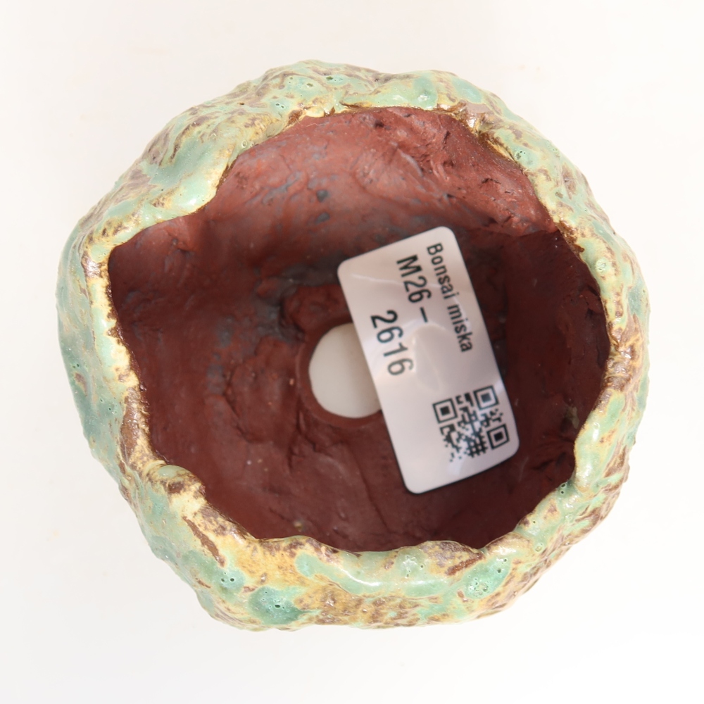 Keramische schaal  7,5 x 7 x 6,5 cm, kleur groen