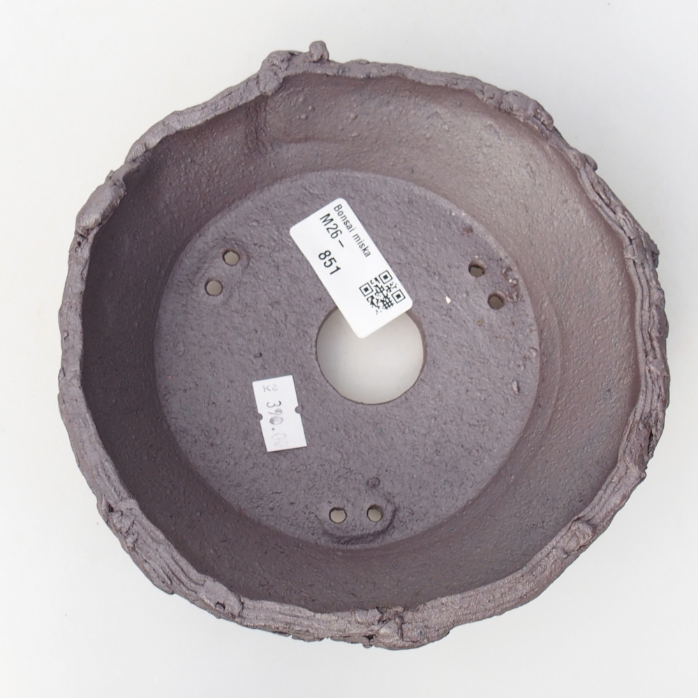 Bonsaischaal van keramiek 16,5 x 16 x 5,5 cm, metaalkleur