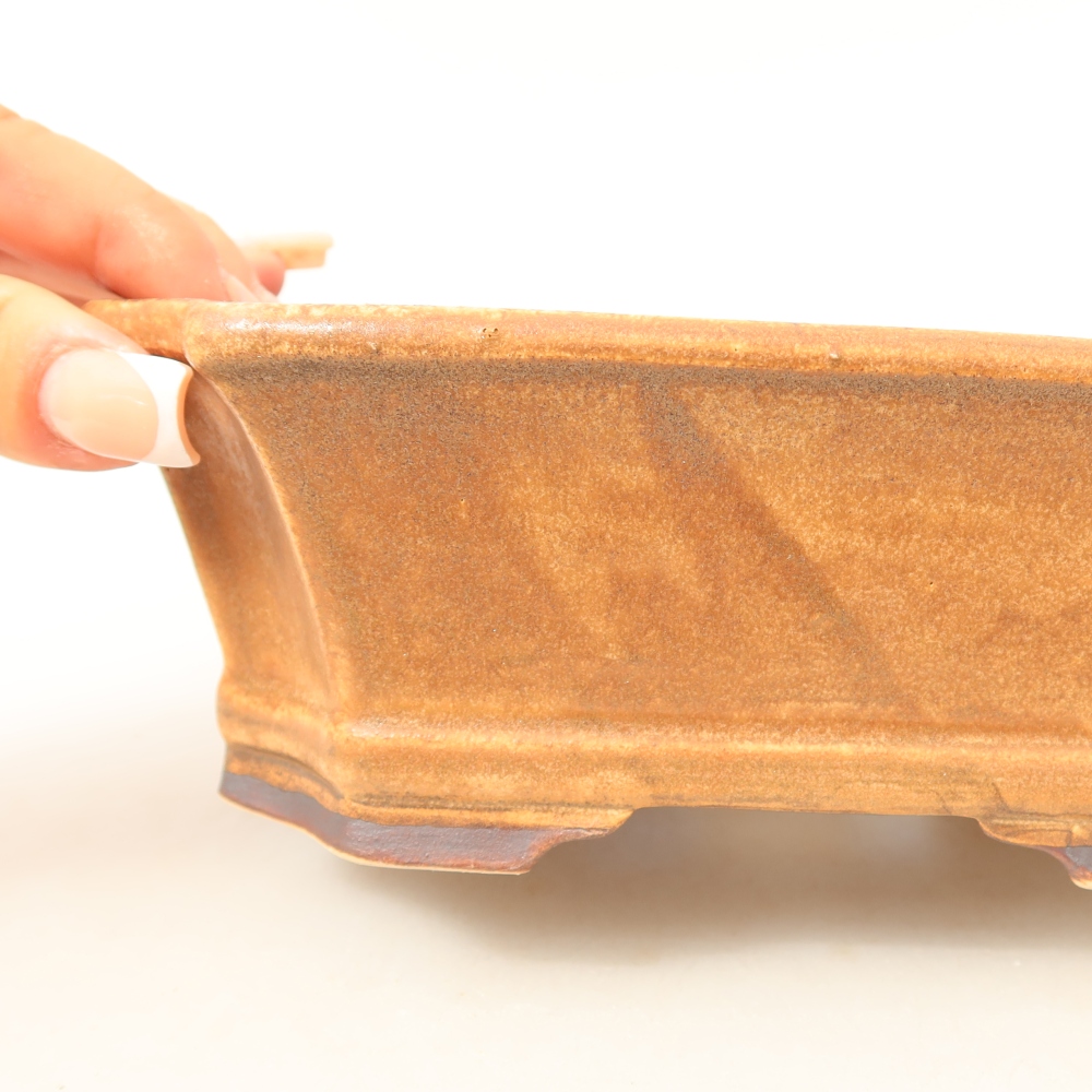 Keramische bonsaipot 18 x 15 x 6 cm, kleur: roze