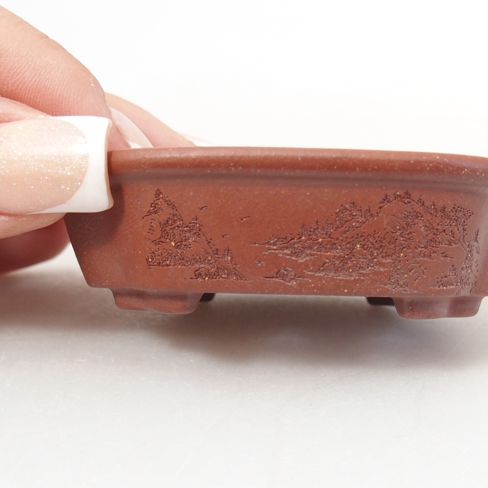 Schaal 7 x 6 x 2 cm baksteenkleur
