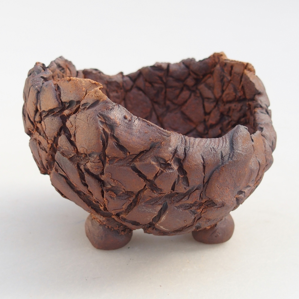 Keramisch Schelp 8,5 x 8 x 6 cm , kleur bruin