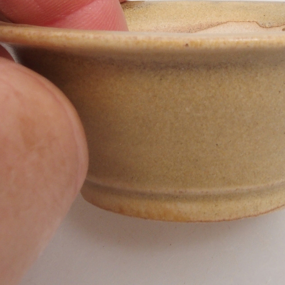 Mini bonsaischaal 7 x 7 x 2,5 cm, bruin