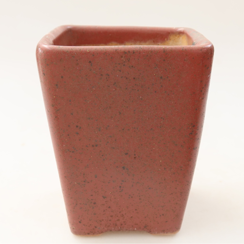 Bonsaischaal van keramiek 8,5 x 8,5 x 11 cm, roze