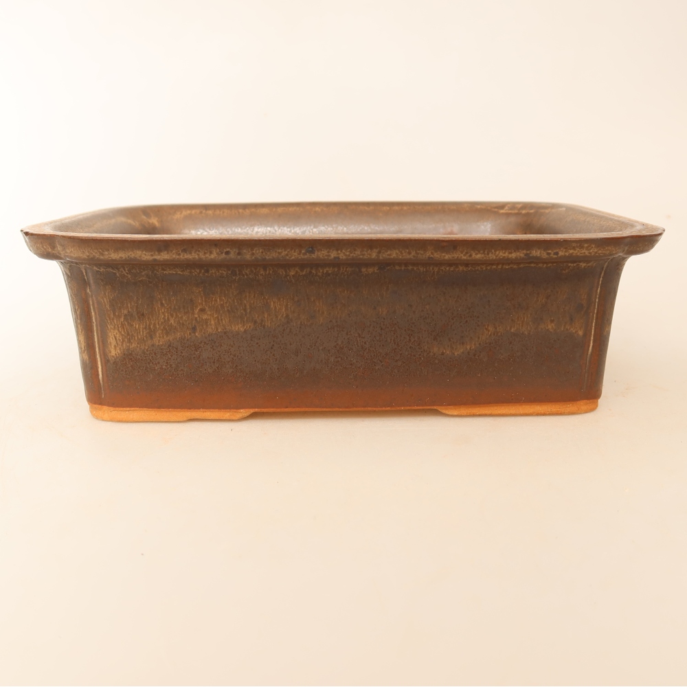Keramische schaal  20 x 15,5 x 5,5 cm, kleur bruin