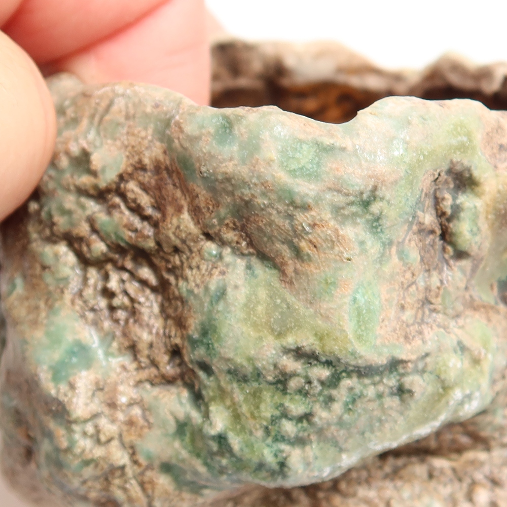 Keramische schaal  5,5 x 5,5 x 5,5 cm , kleur groen