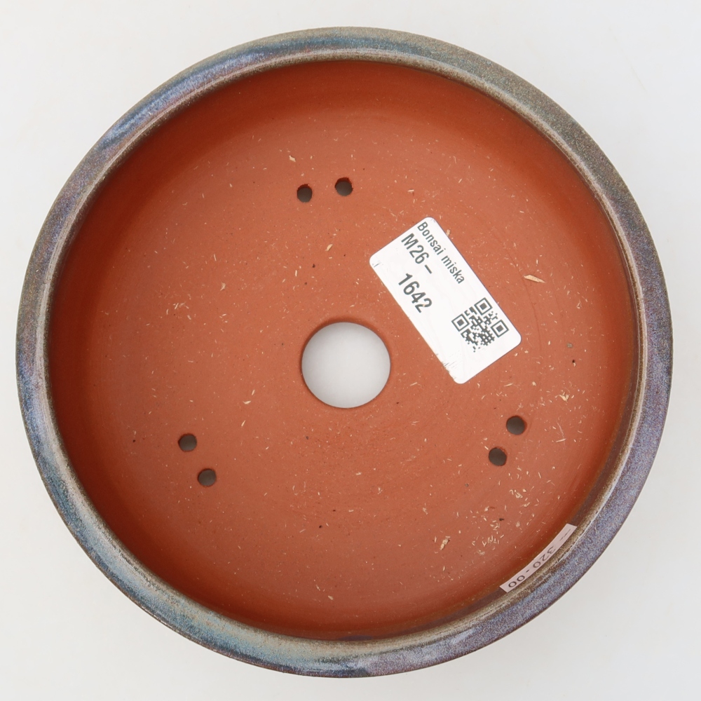 Keramische bonsaischaal 14,5 x 14,5 x 5 cm, kleur: blauw