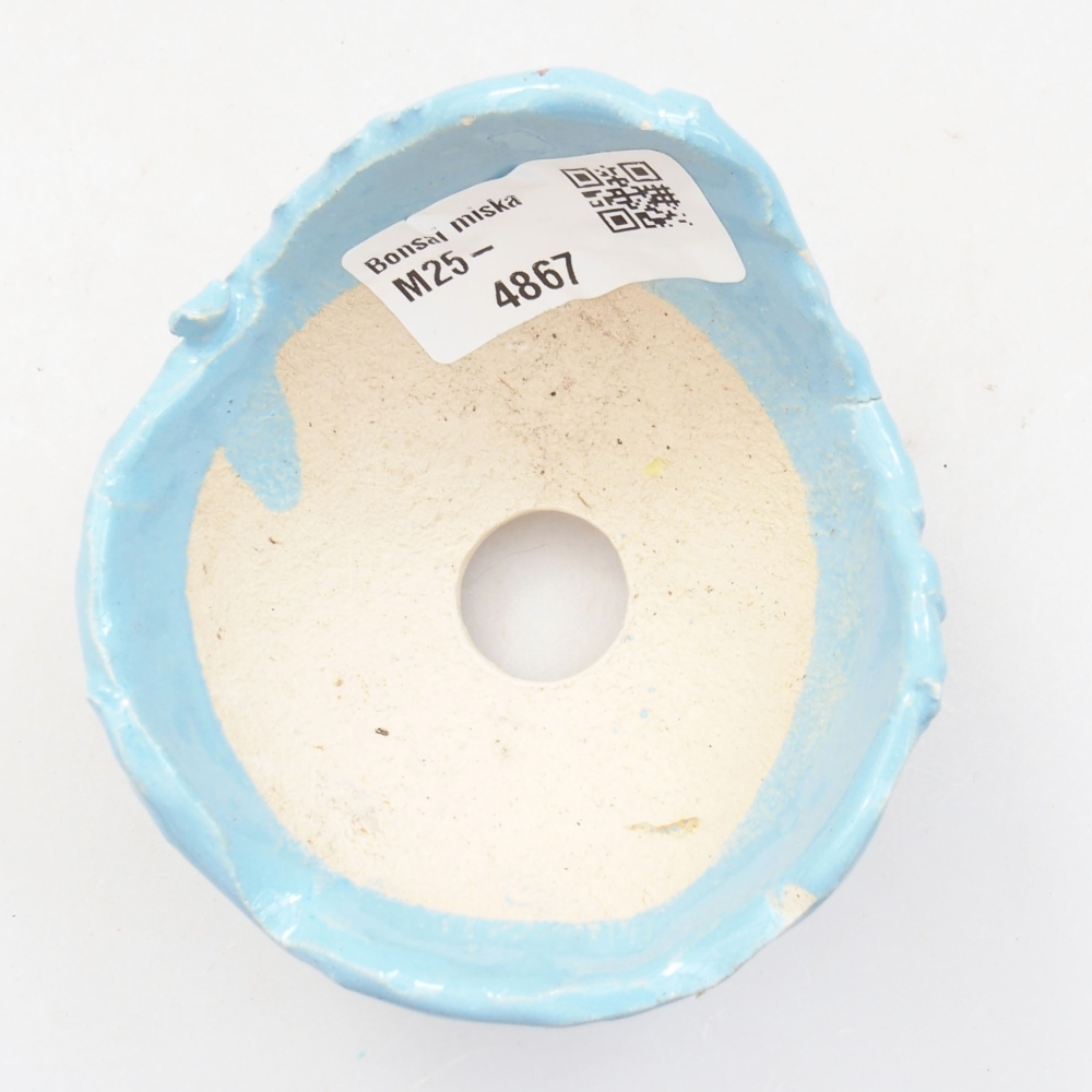 Keramische schaal 7,5 x 7,5x 5 cm , kleur blauw