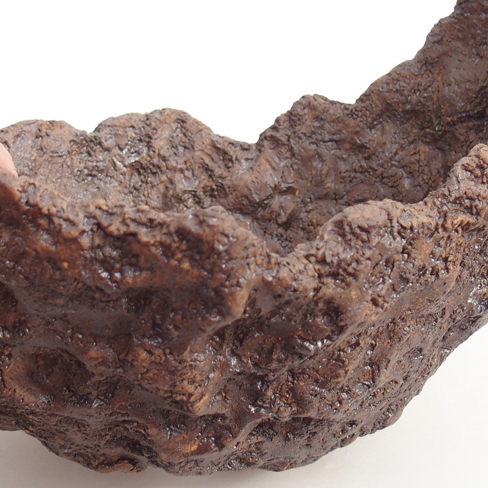 Keramisch Schelp 20 x 16 x 17 cm , kleur bruin