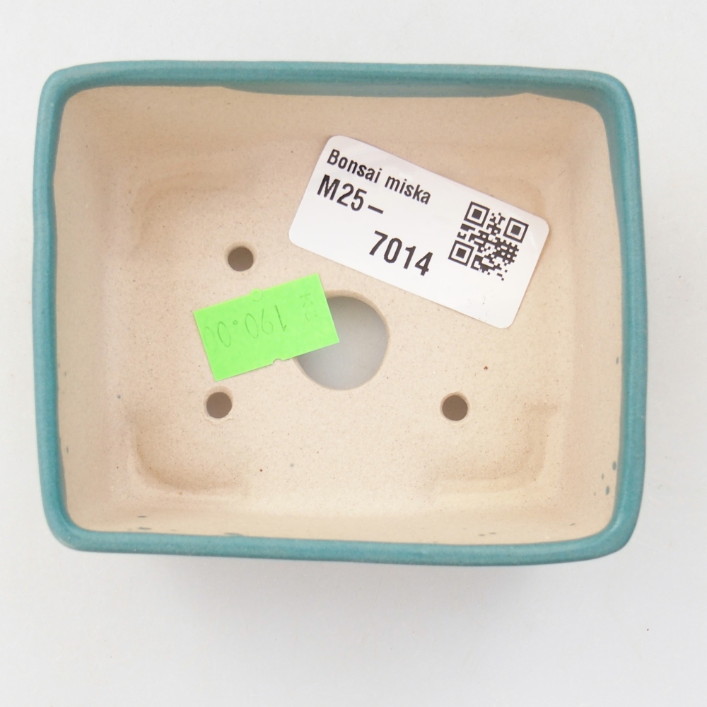 Bonsaischaal van keramiek 26 x 26 x 8 cm, kleur rood
