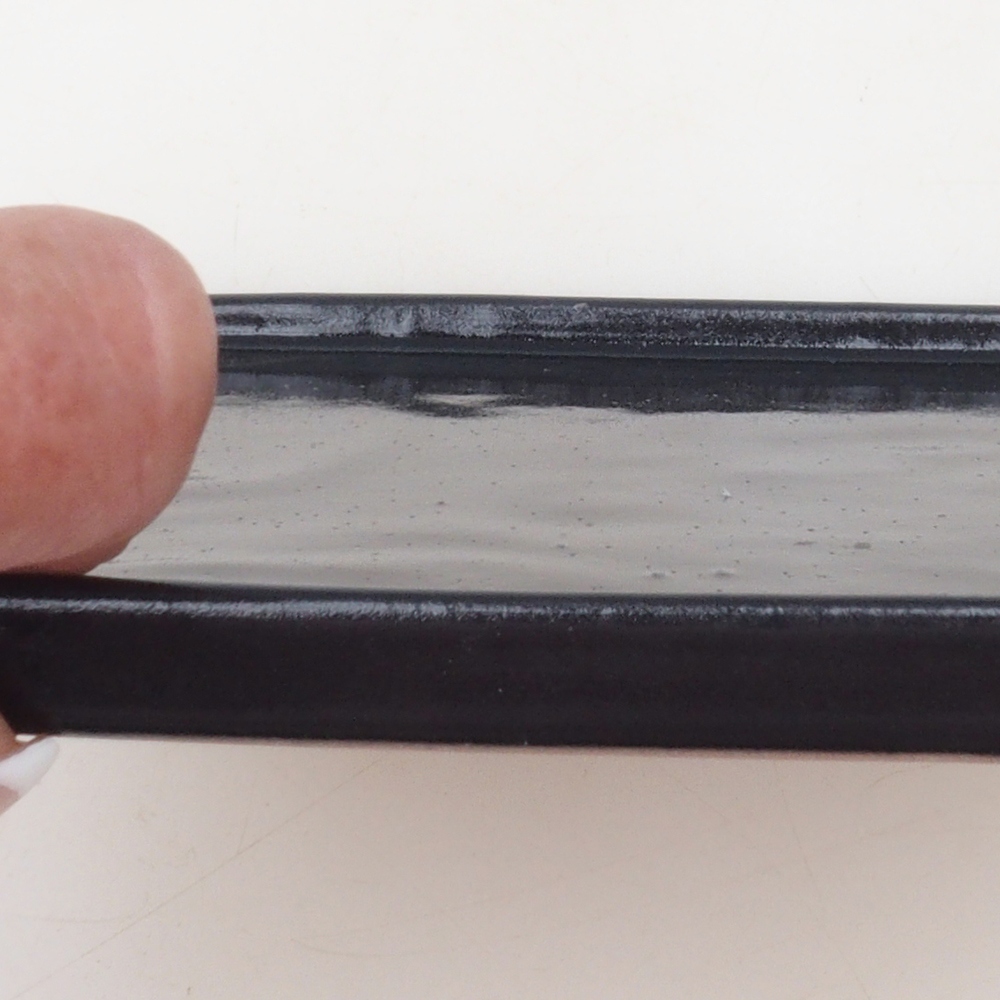 Bonsaischaal vierkant L - 14 x 14 x 1 cm - zwart