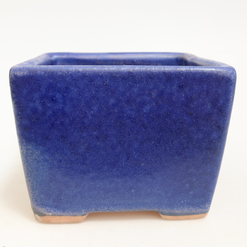 Keramische bonsaipot 11 x 11 x 8,5 cm, kleur: blauw