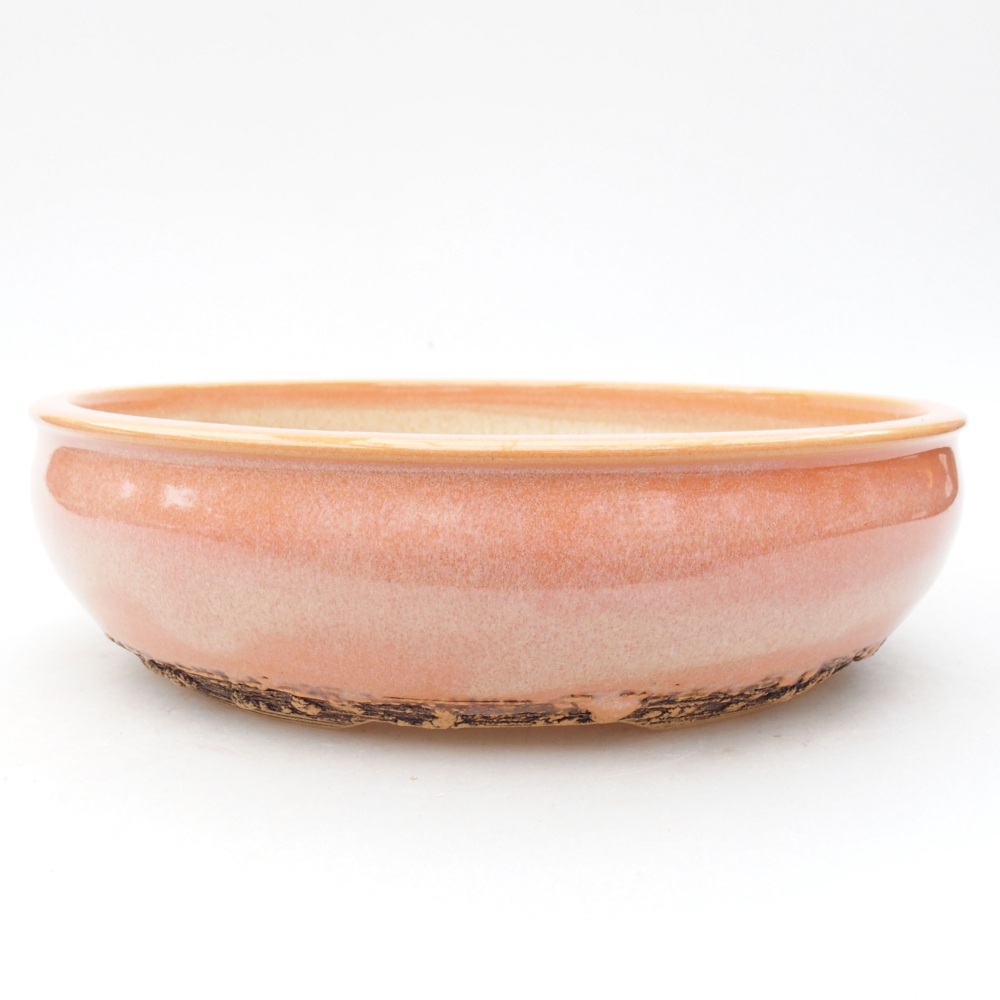 Bonsaischaal van keramiek 20 x 20 x 5,5 cm, roze