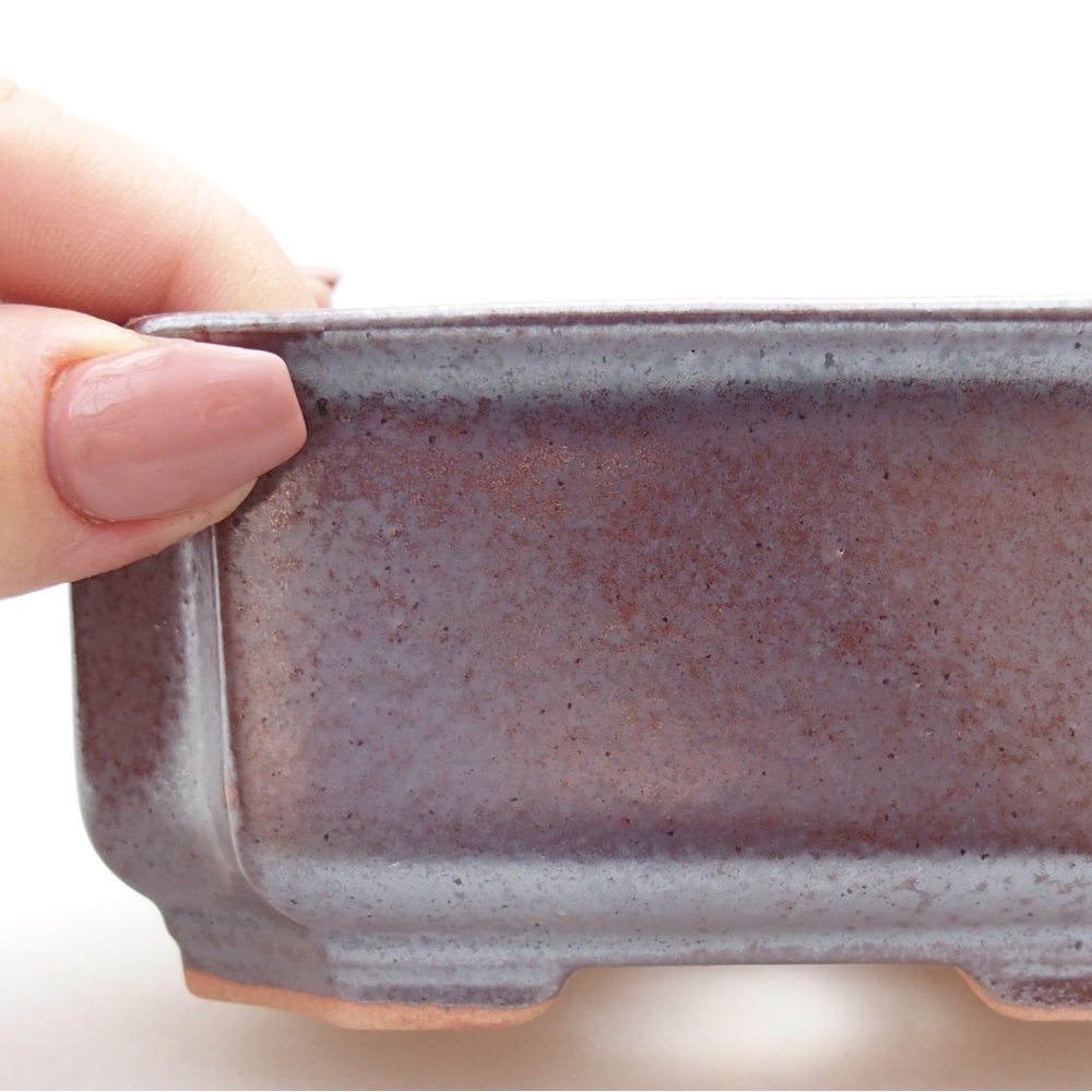 Bonsaischaal van keramiek 12 x 9 x 5 cm, bruin