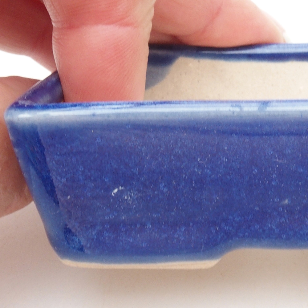 Mini bonsaischaal 7,5 x 5,5 x 2,5 cm, kleur blauw
