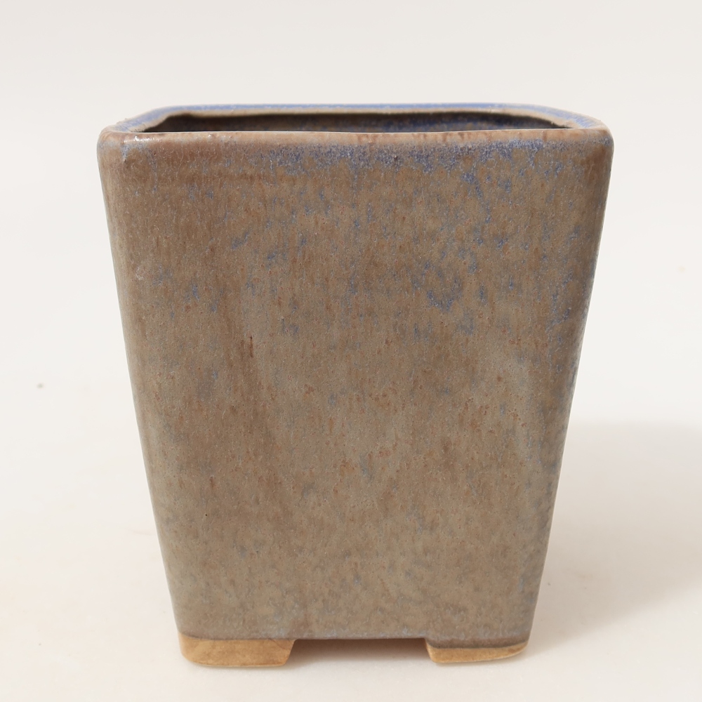 Keramische bonsaipot 10,5 x 10,5 x 12 cm, kleur: blauw