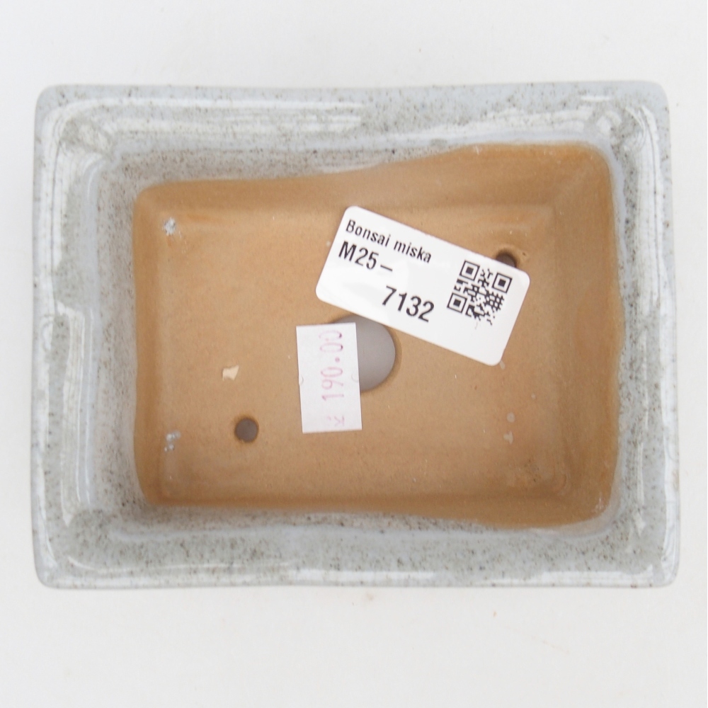 Bonsaischaal van keramiek 26 x 26 x 8 cm, kleur rood