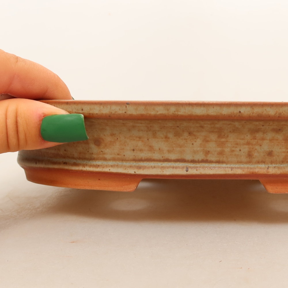 Keramische schaal  21 x 15 x 4 cm, kleur bruin