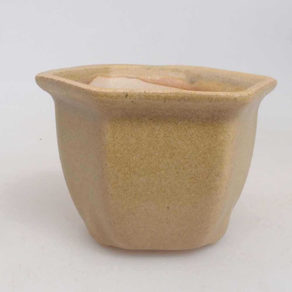 Mini bonsaischaal 7 x 7 x 5 cm, bruin