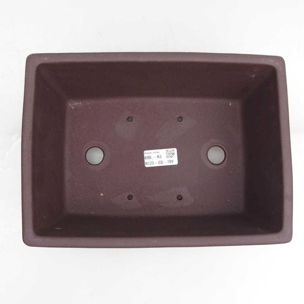 Bonsaischaal van keramiek 27,5 x 20 x 11 cm, bruin