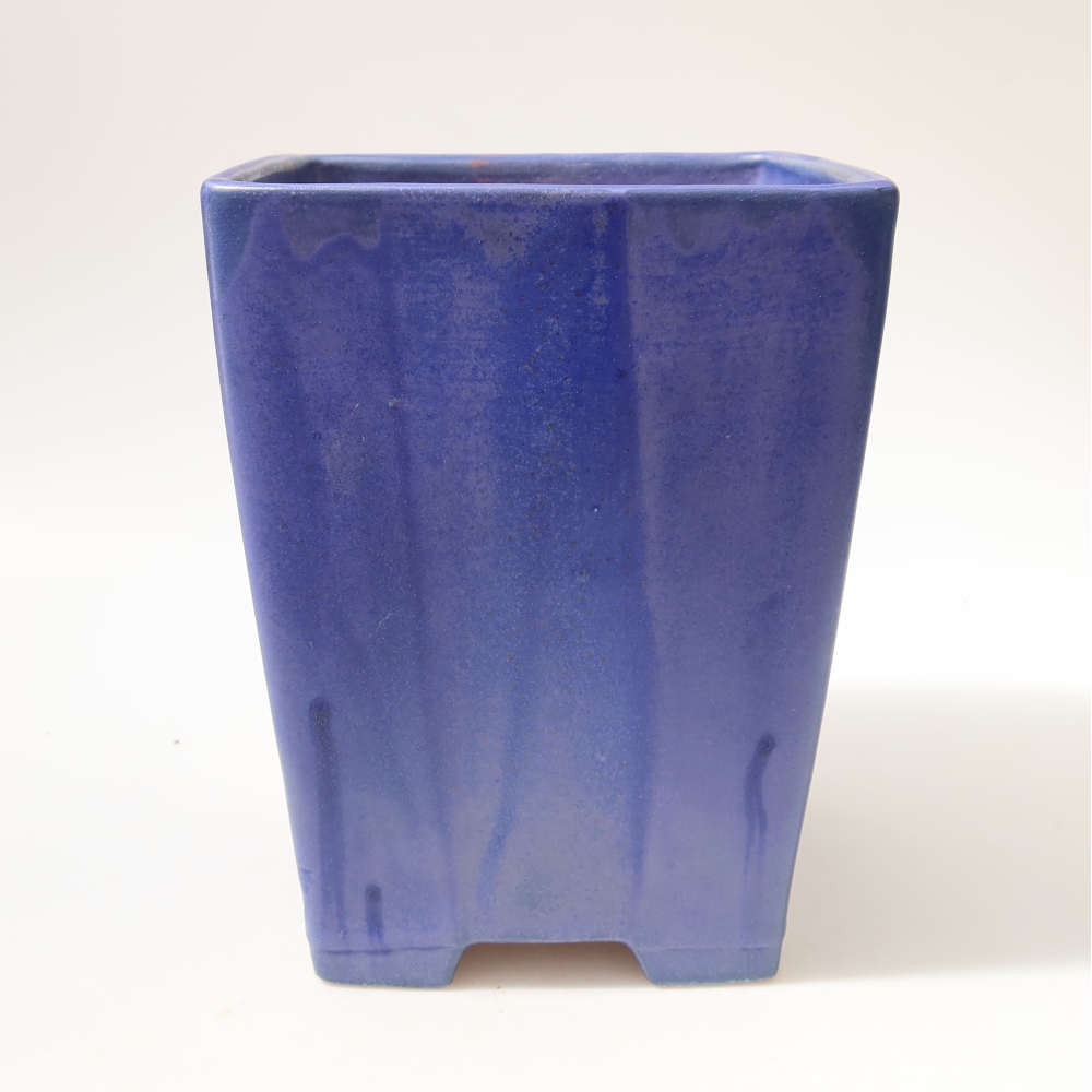 Keramische bonsaipot 15 x 15 x 19,5 cm, kleur: blauw