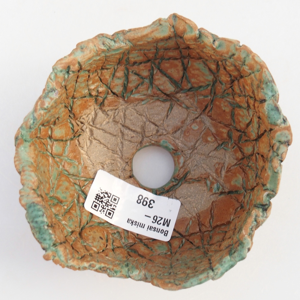 Keramisch Schelp 10 x 9,5 x 6,5 cm , kleur bruin-groen