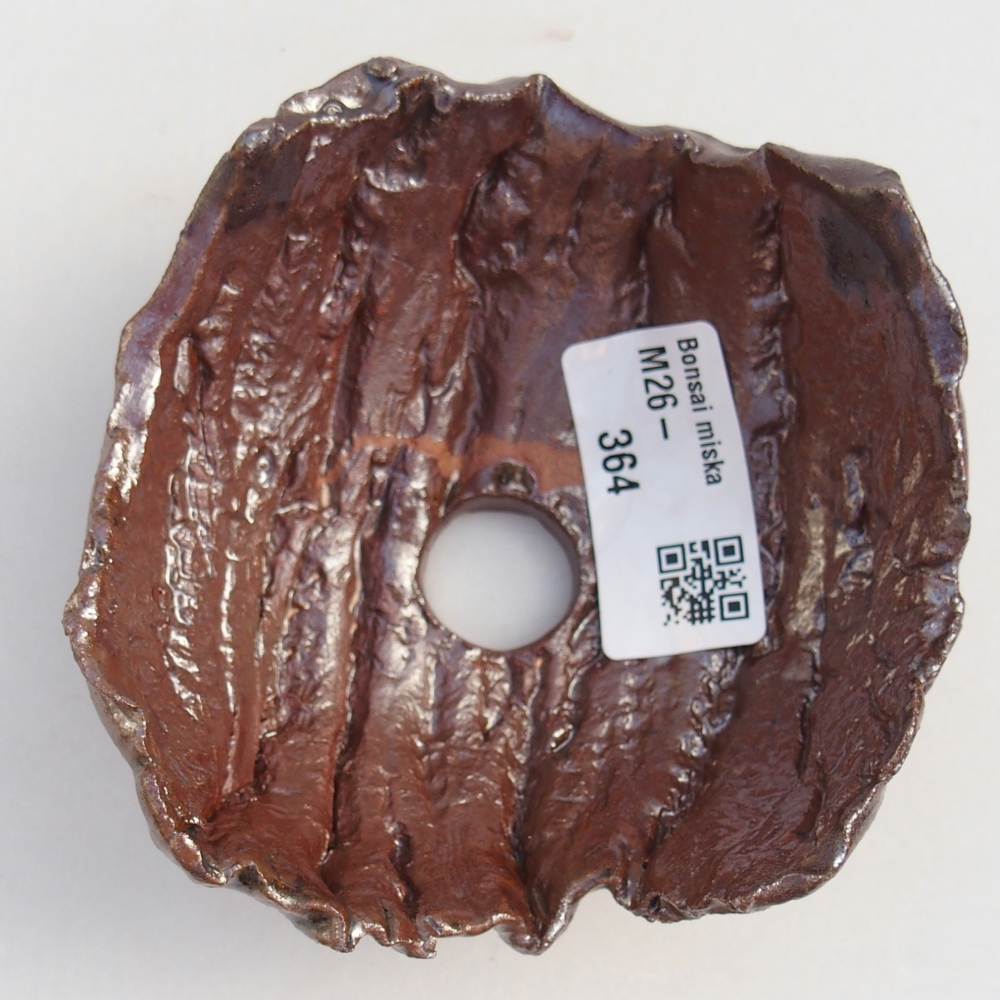 Keramisch Schelp 9 x 9 x 5 cm , kleur bruin