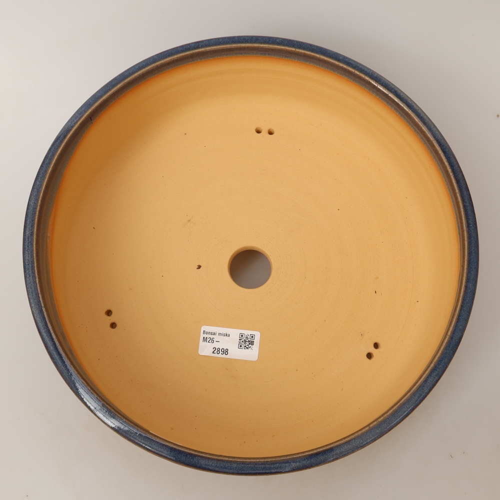 Keramische bonsaipot 27,5 x 27,5 x 8,5 cm, kleur: blauw