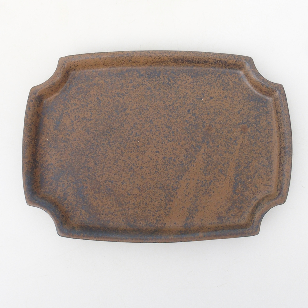 Bonsai kom + schotel H03 - 16,5 x 12 x 4,5 cm - bruin