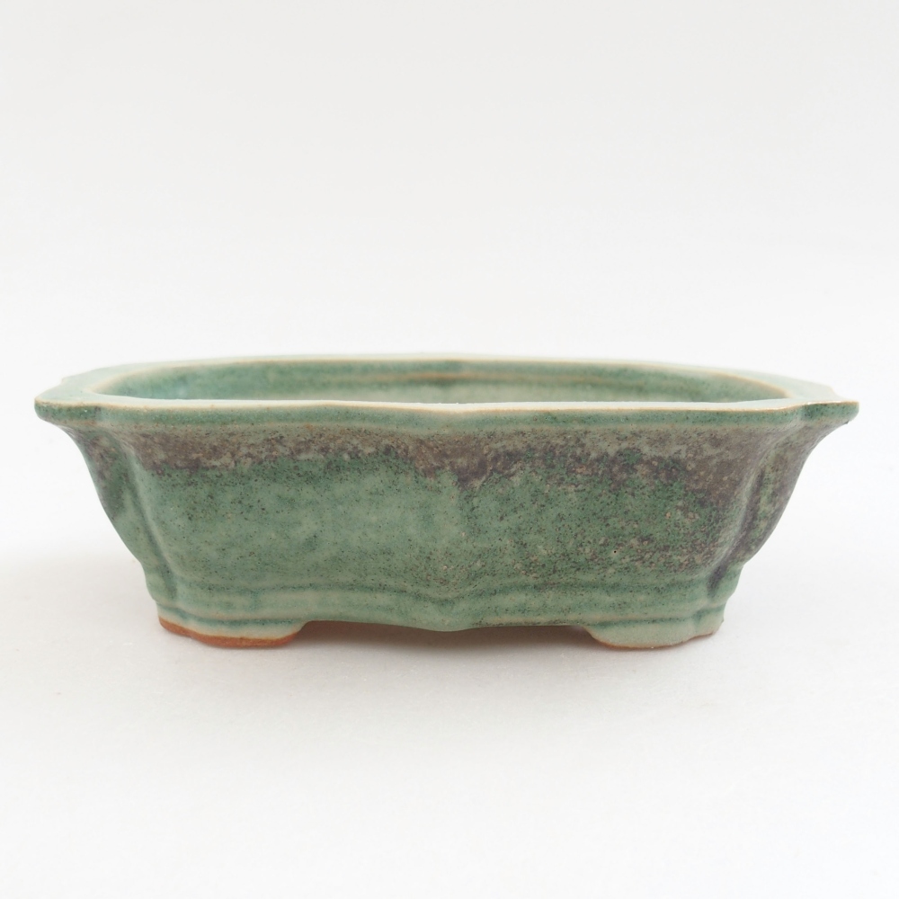 Bonsaischaal van keramiek 22 x 17 x 5 cm, groen