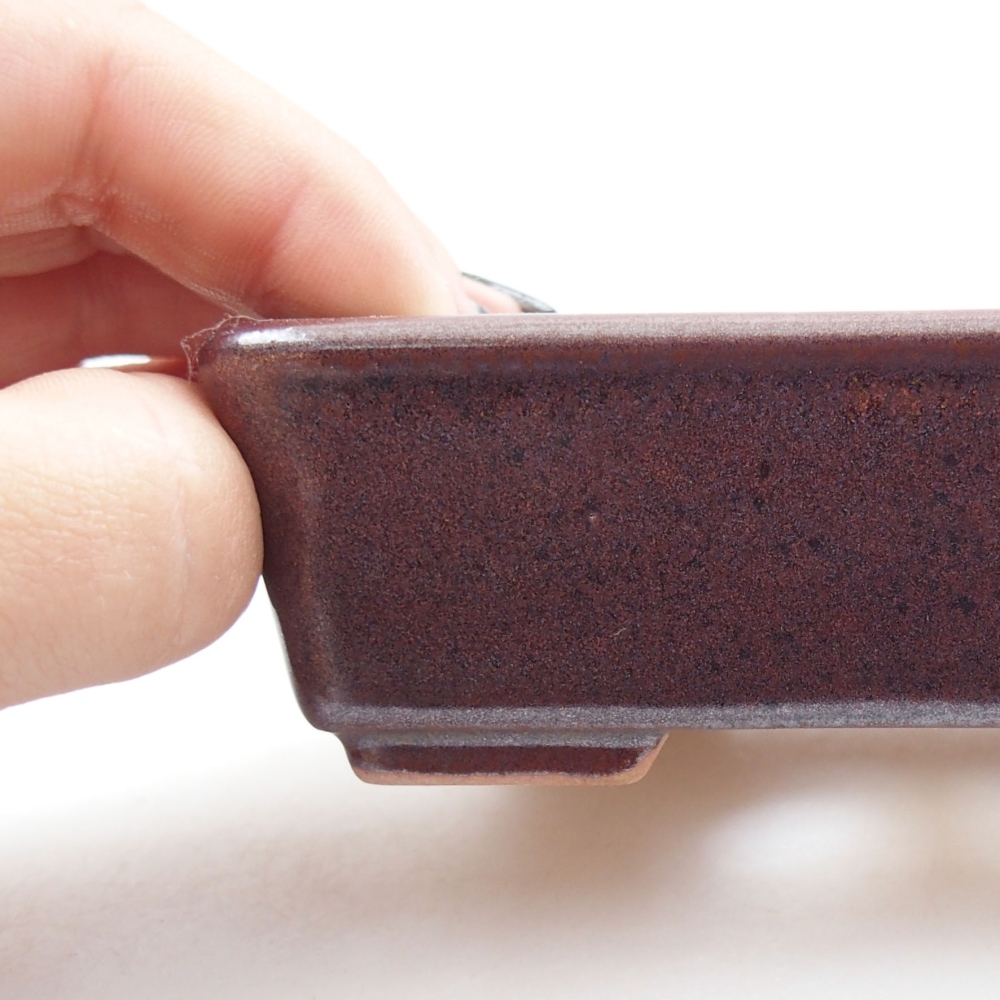 Bonsaischaal van keramiek 22 x 17 x 5 cm, groen