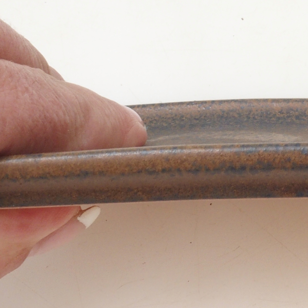 Rechthoekig bonsai dienblad D5-M - 12,5 x 10,5 x 1 cm - bruin