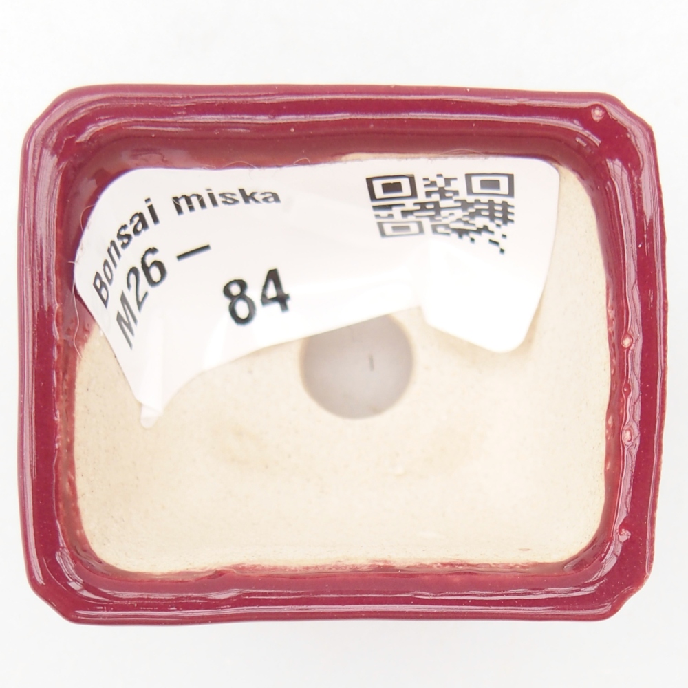 Mini bonsaischaal 4,5 x 3,5 x 2,5 cm, bordeauxrood