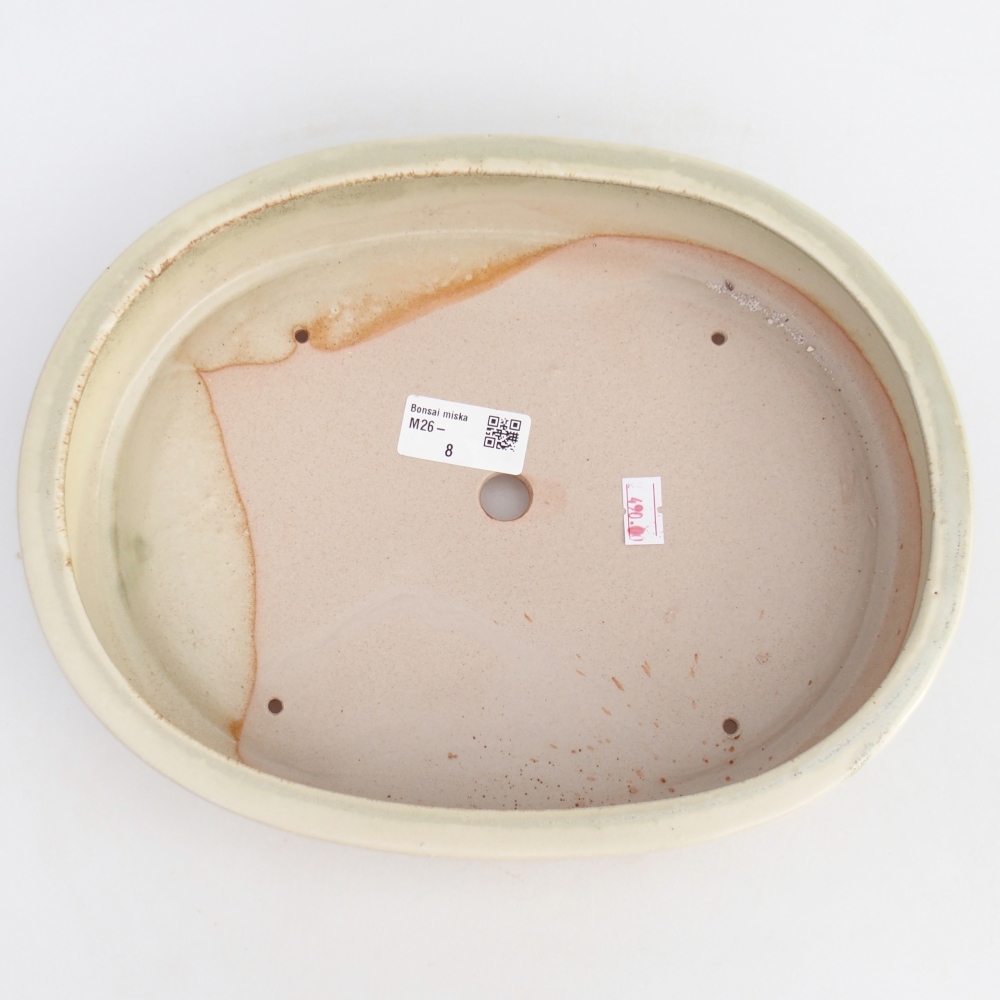 Bonsaischaal van keramiek 27 x 21 x 5,5 cm, groen