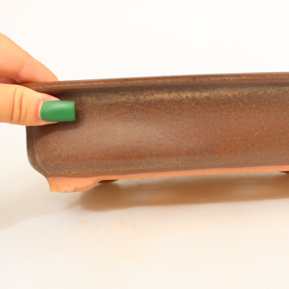 Keramische schaal  24 x 17 x 6 cm, kleur bruin