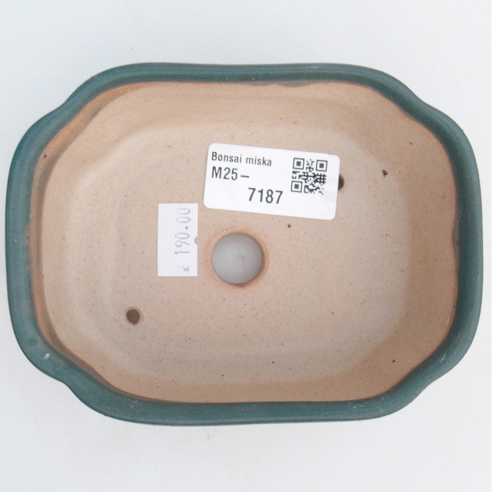 Bonsaischaal van keramiek 26 x 26 x 8 cm, kleur rood