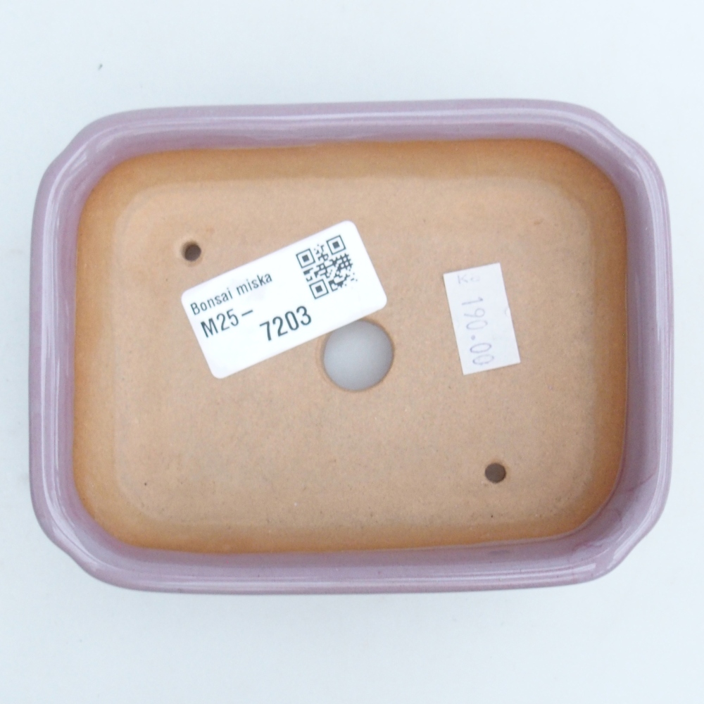 Bonsaischaal van keramiek 26 x 26 x 8 cm, kleur rood