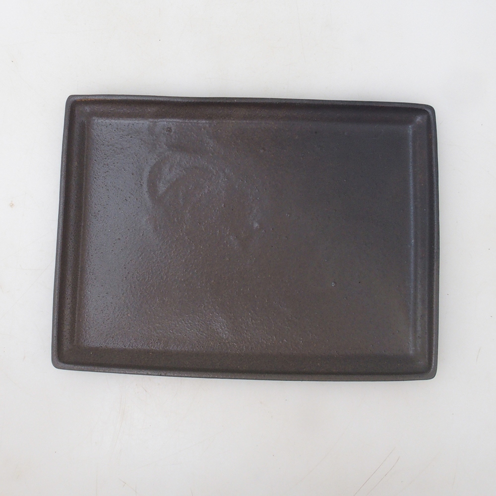 Bonsai schotel rechthoekig 22,5 x 17 x 1,5 cm - bruin
