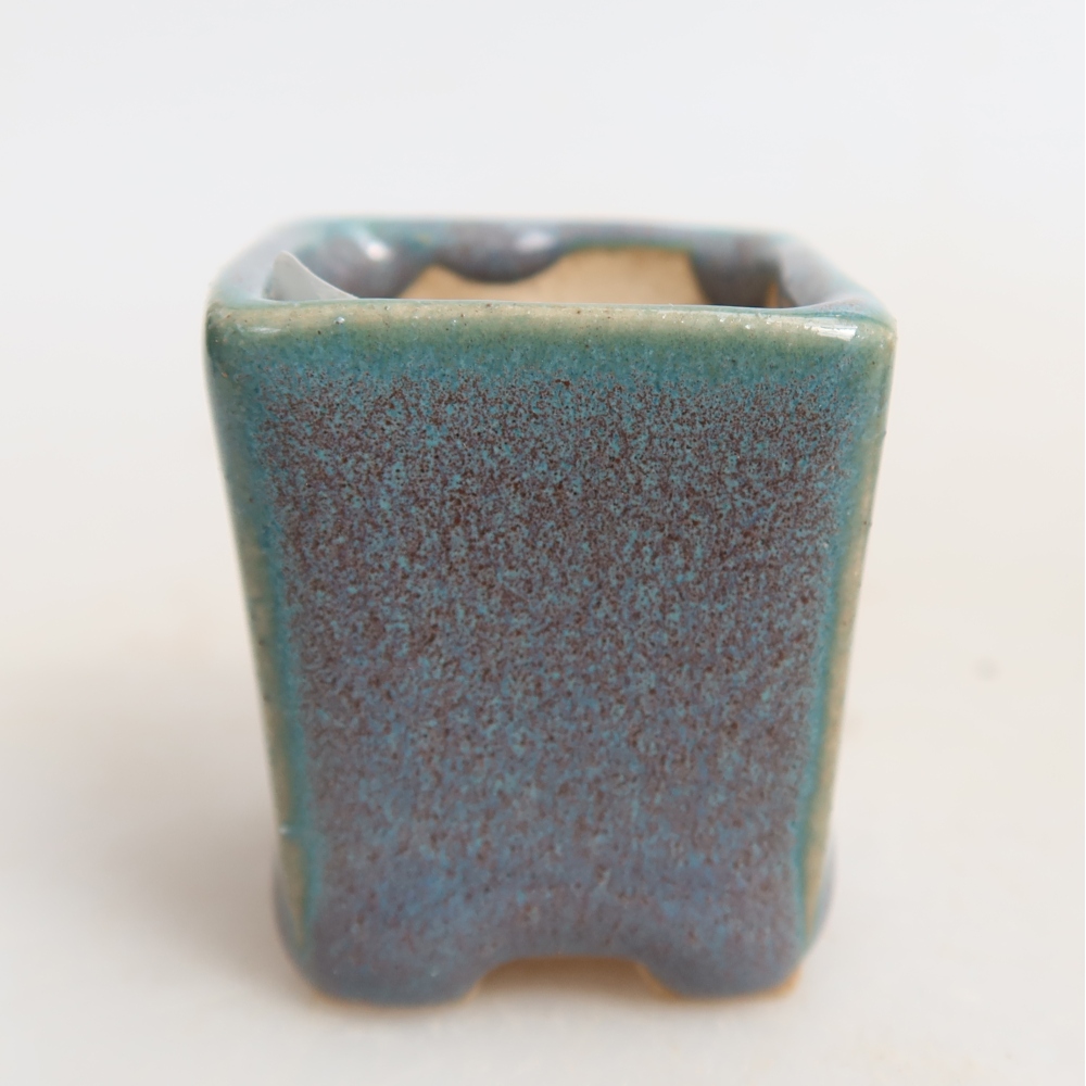 Keramische bonsaipot 3 x 3 x 3,5 cm, kleur grijs