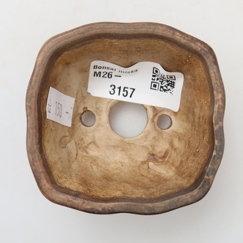 Keramische bonsai-schaal 7 x 7 x 3,5 cm, kleur: roze