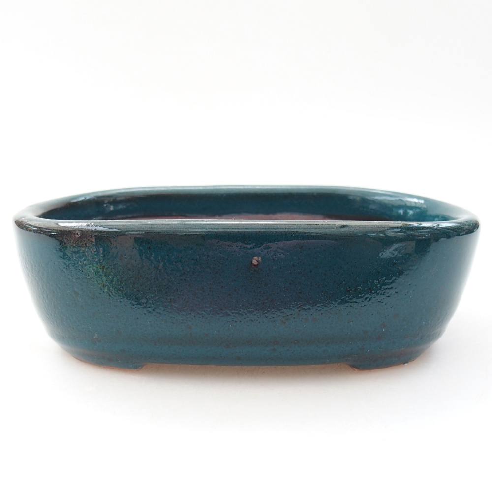 Bonsaischaal van keramiek 13 x 9 x 4 cm, groen