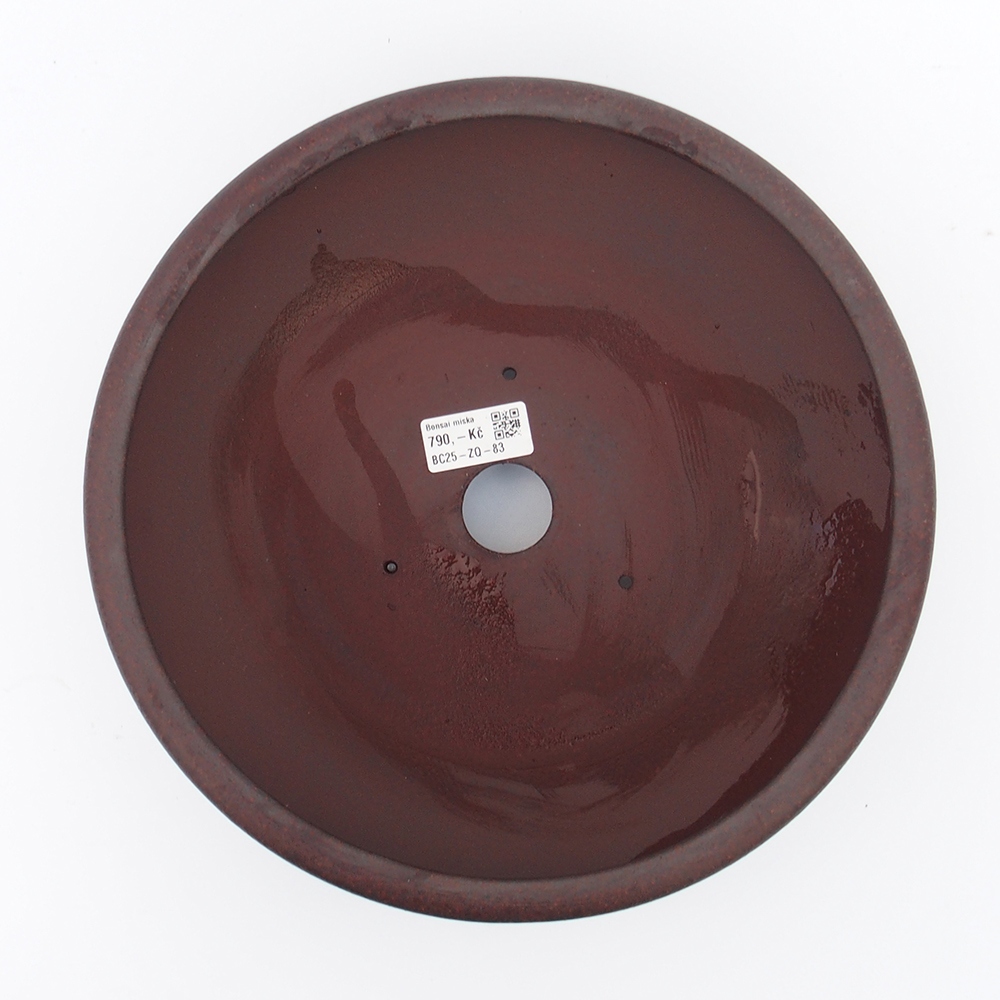 Kom 29 x 29 x 9,5 cm bruinrood