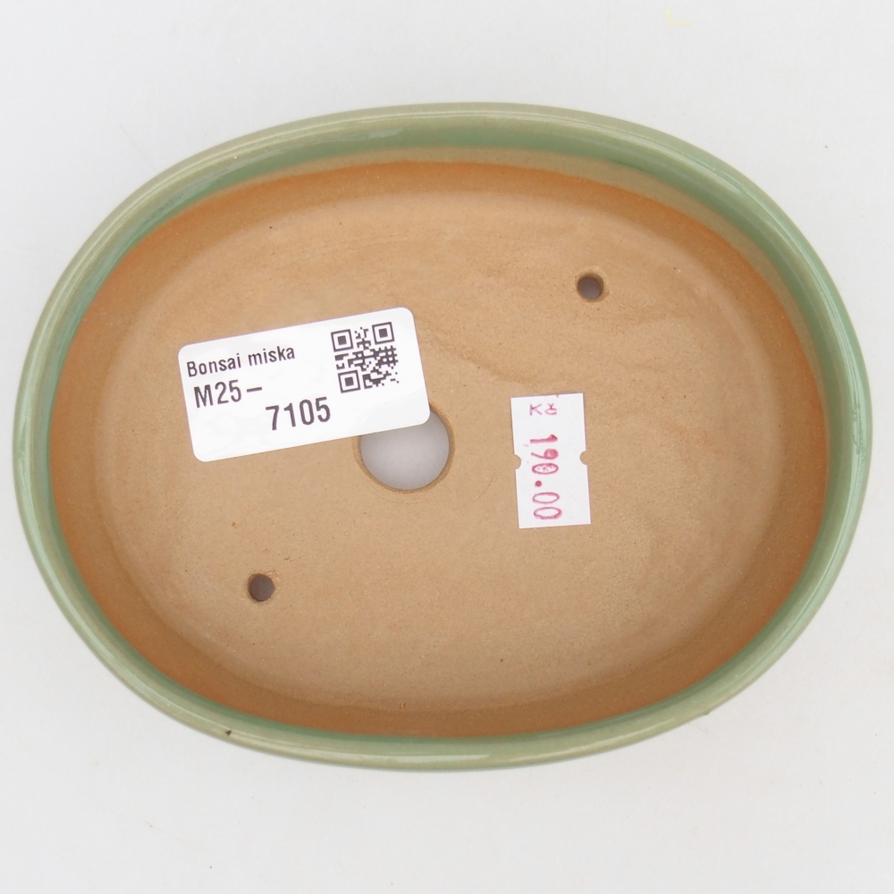 Bonsaischaal van keramiek 26 x 26 x 8 cm, kleur rood