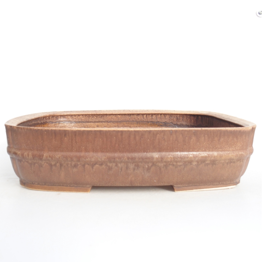 Bonsaischaal van keramiek 29,5 x 24 x 7 cm, roze